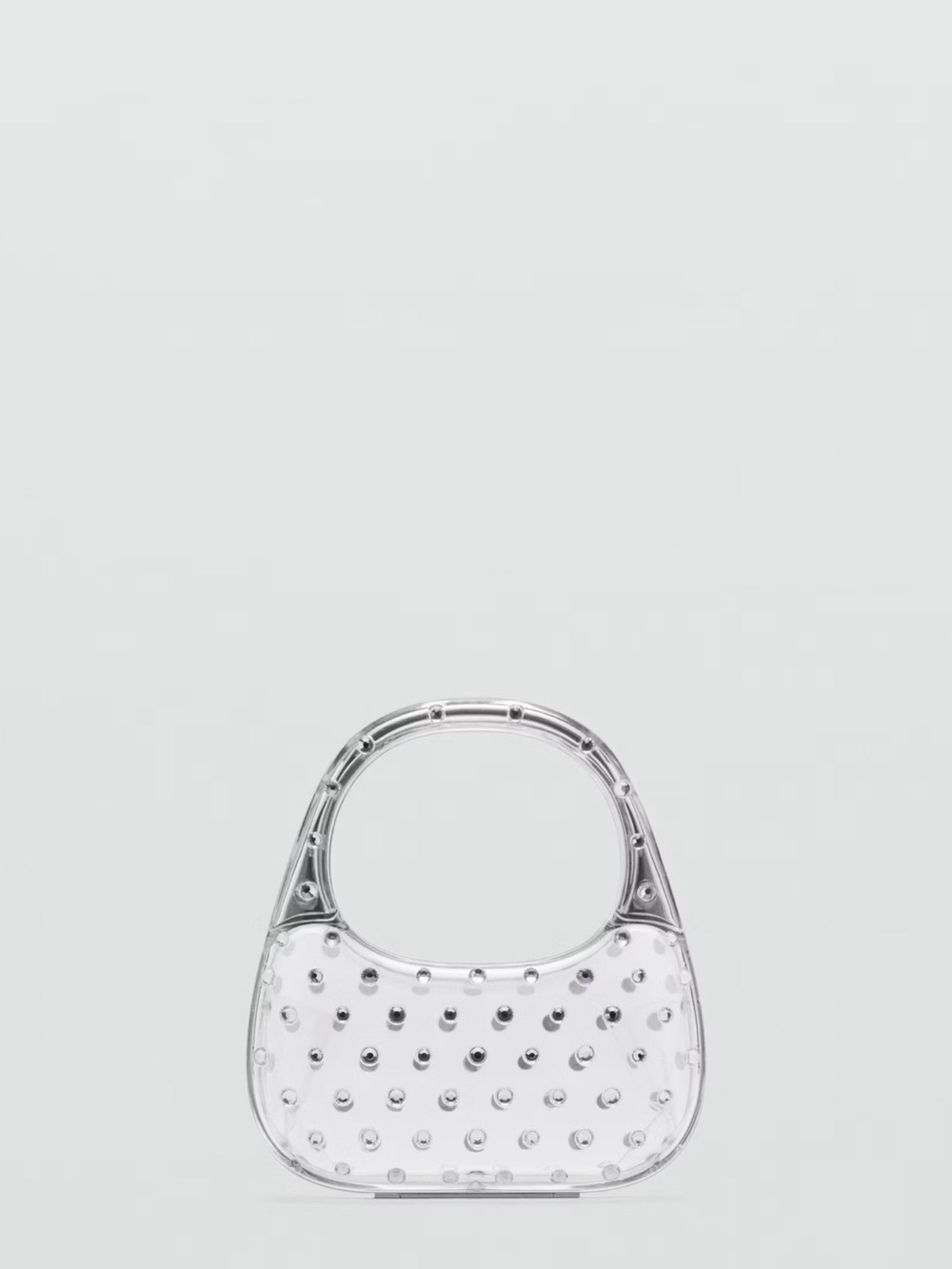 Clear Crystal Studded mini bag - Transparent